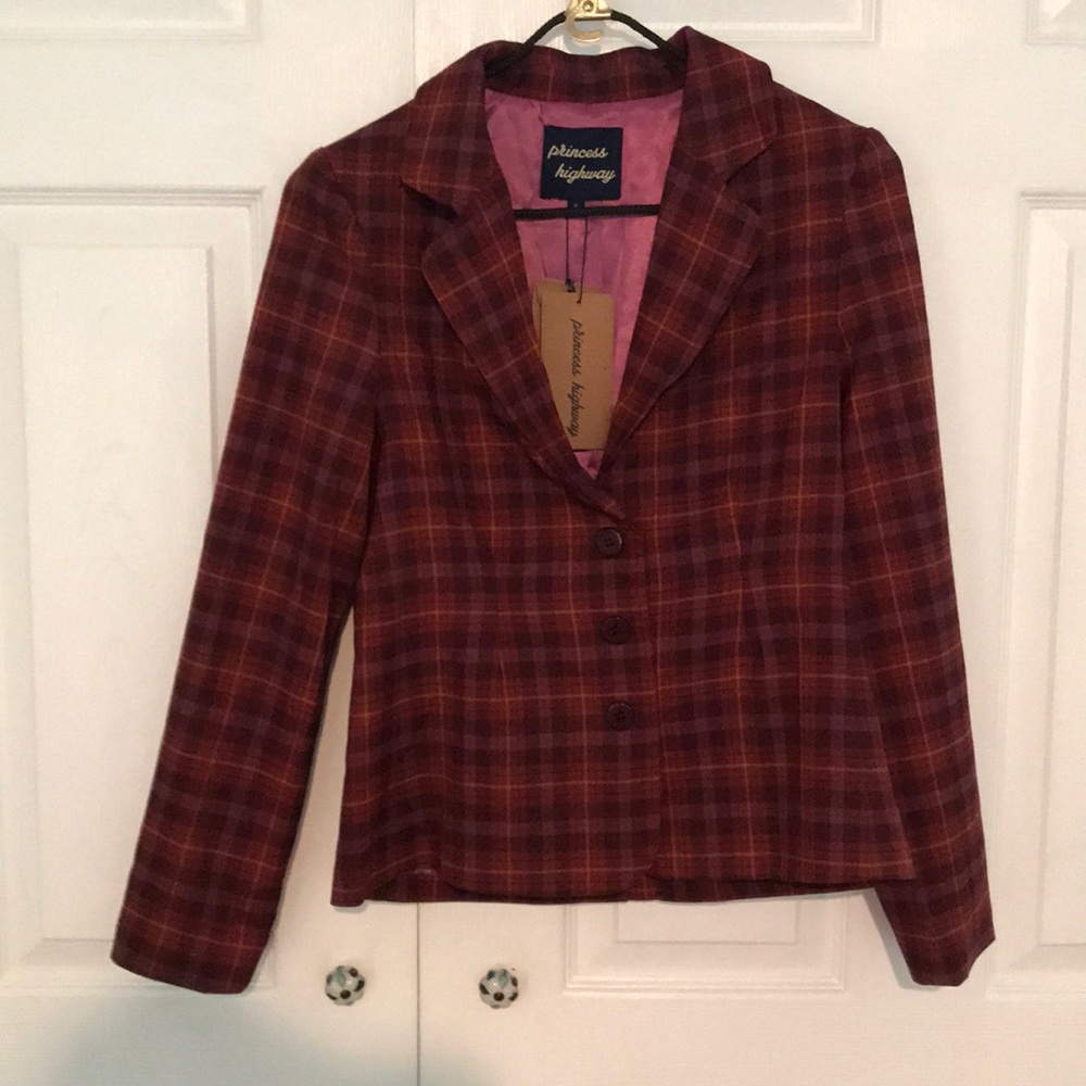 NWT Princess highway plaid blazer